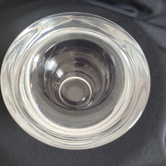 Elegant Clear Glass Bowl Heavy Art Glass Trinket Dish Votive Tealight - Picture 2 of 9